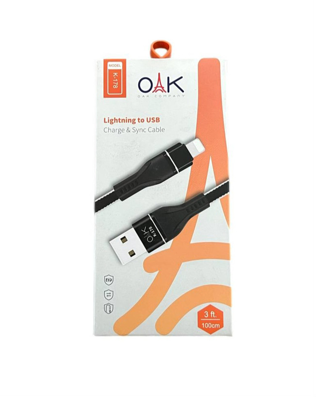 خرید کابل شارژ یو اس بی به لایتنینگ مدل اواک