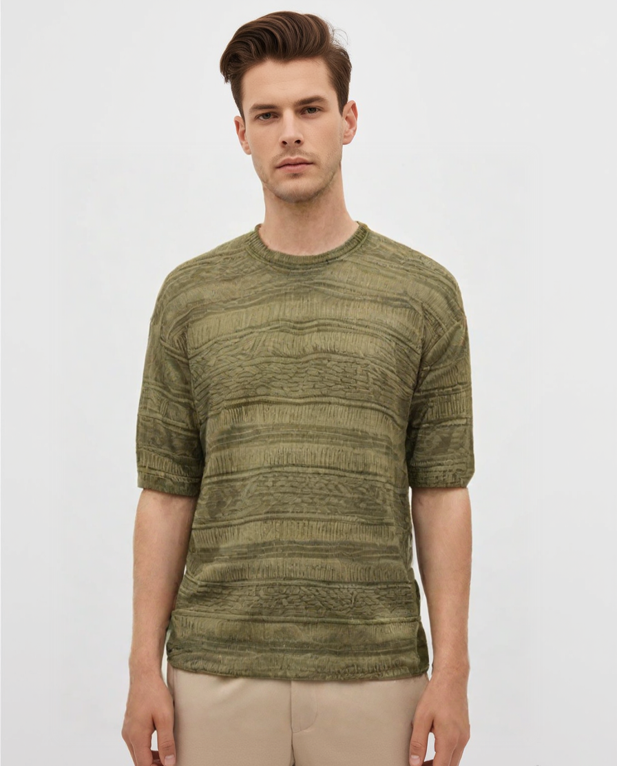 تیشرت لانگ مردانه باکسی - هوجی