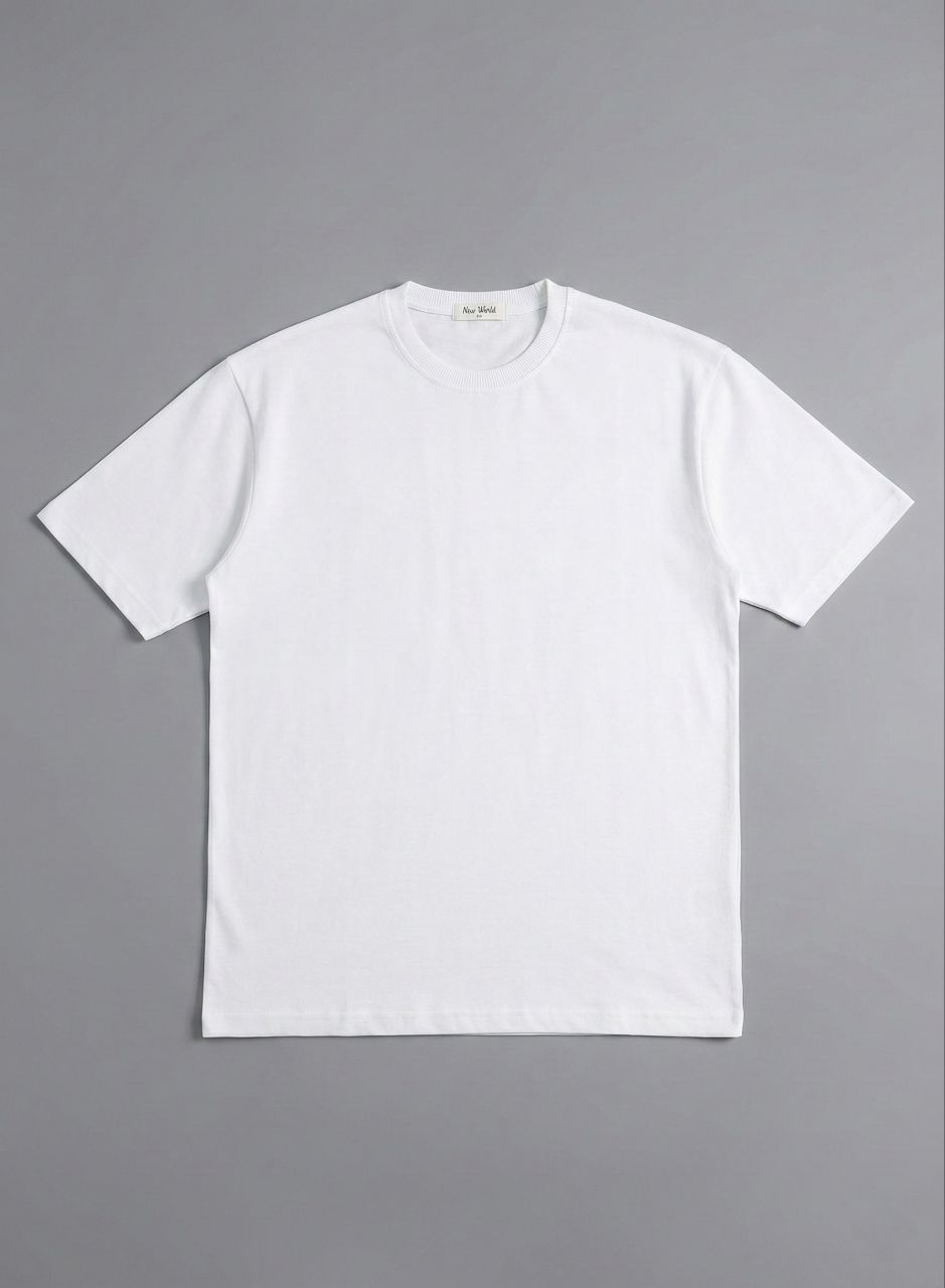 تیشرت بیسیک باکسی نخ پنبه در رنگبندی