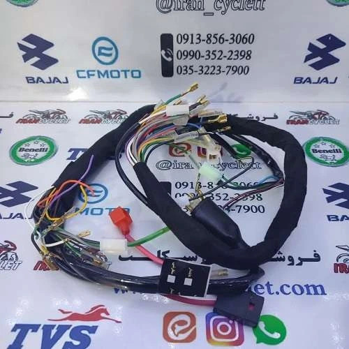 سیم کشی کامل موتورسیکلت هوندا استارتی دنده شمار