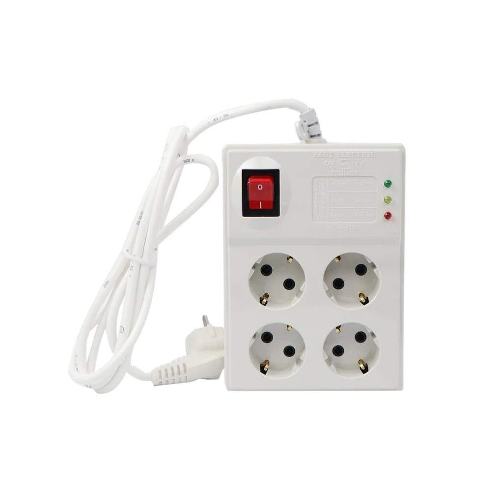 محافظ برق کامپیوتر 4 خانه ارت دار پارت الکتریک PE2204 با کابل 1٫8 متری
