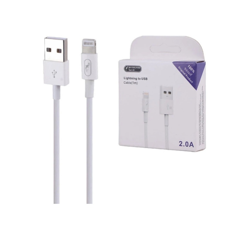 کابل لایتنینگ فست شارژ 2 آمپر مدل اسکای دلفین S11L طول 1 متر