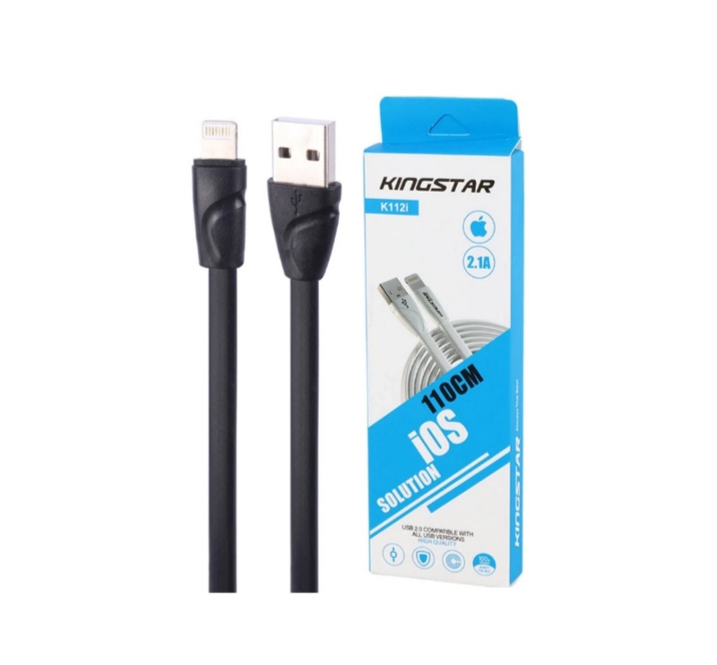 کابل آیفونی مدل KingStar K112i 2.1A  طول ۱.۱متر